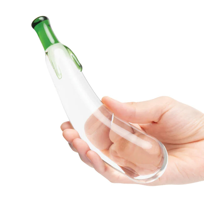 Eggplant Ecstasy 7.25 in Glass Dildo