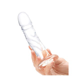 Curved Realistic Glass Dildo with Veins 7 inch