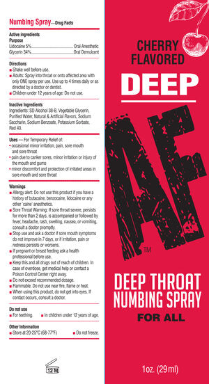 Deep AF Flavored Deep Throat Numbing Spray 1 oz. - All Flavors