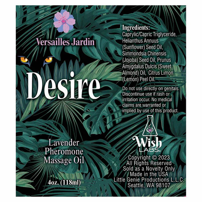 Desire Pheromone Massage Oil Lavender 4oz