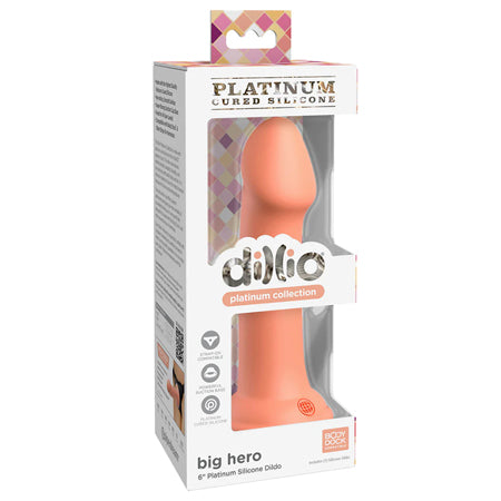 Dillio Big Hero 6 in. Platinum Silicone Dildo - All Colors