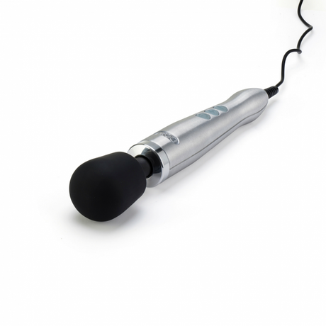 Doxy Die Cast Wand Vibrator - Red - Brushed Metal