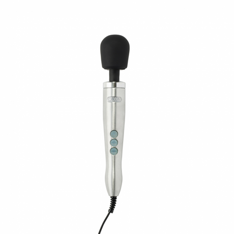 Doxy Die Cast Wand Vibrator - Red - Brushed Metal