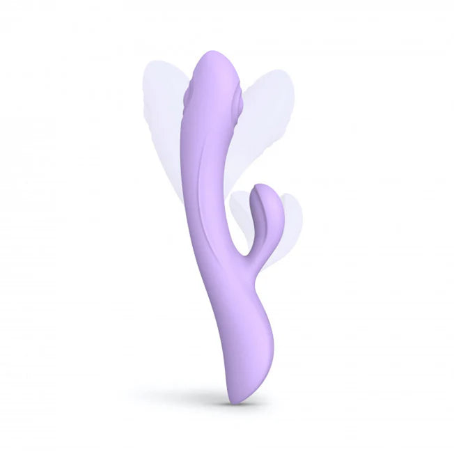 Bunny & Clyde Tapping Dual Stimulator Vibrator - Purple