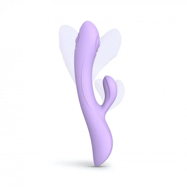 Bunny & Clyde Tapping Dual Stimulator Vibrator - Purple