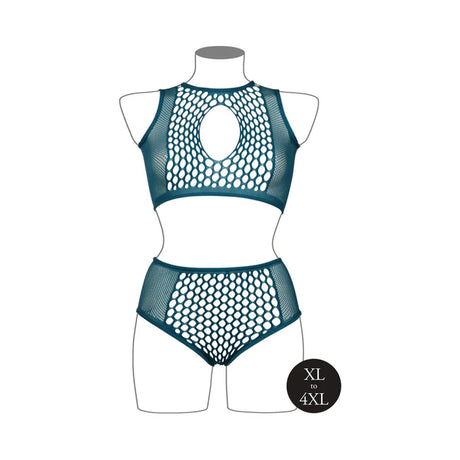 Le Desir Duo Net Key-Hole Bra Set Queen Sizes 