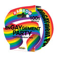 Engaygement Rainbow Style Caution Party Tape - 100'