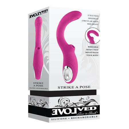 Evolved Strike A Pose Posable Tapping Suction Vibrator