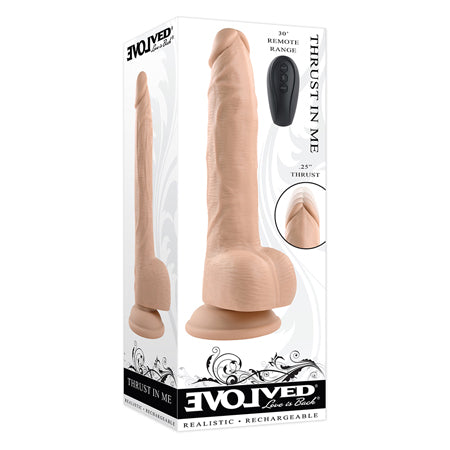 Thrust In Me Thrusting Vibrating 9.25 in. Silicone Dildo - All Colors