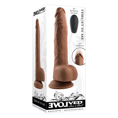 Thrust In Me Thrusting Vibrating 9.25 in. Silicone Dildo - All Colors
