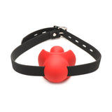 Extreme Red Silicone Gag With Locking Straps