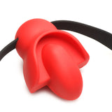 Extreme Red Silicone Gag With Locking Straps