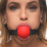 Extreme Red Silicone Gag With Locking Straps