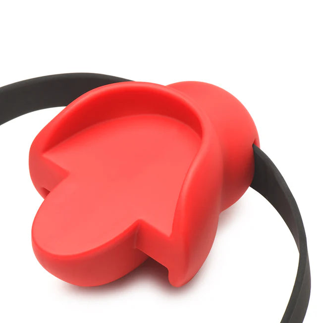 Extreme Red Silicone Gag With Locking Straps