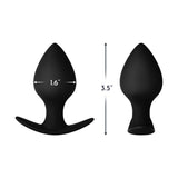 Forto F-63 Rattler Black Spade Butt Plug - Small