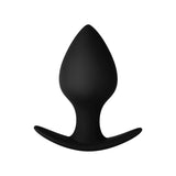 Forto F-63 Rattler Black Spade Butt Plug - Small