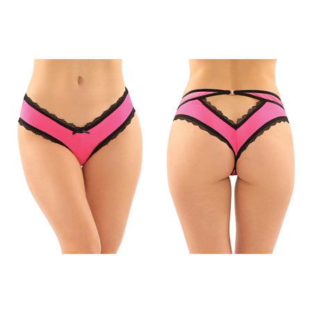 Dahlia Cheeky Hipster With Lace Trim & Keyhole Cutout  - Smaller Sizes