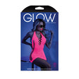 Glow Shock Value Net Halter Dress Neon Pink - O/S