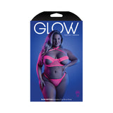 Glow Slow Motion Peek-A-Boo Bra & Panty - Queen Size