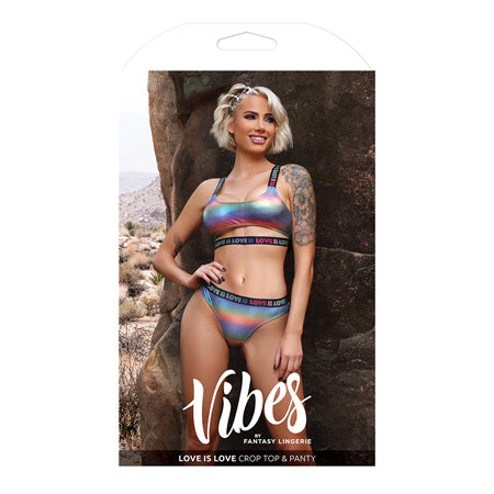Love is Love Rainbow Crop Top & Panty - All Size