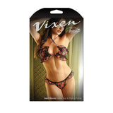 Vixen Heat Waves Floral Ruffled Bralette & Thong Panty - All Sizes