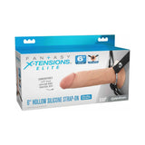 Hollow Silicone Strap-On 6 in. Light/Brown