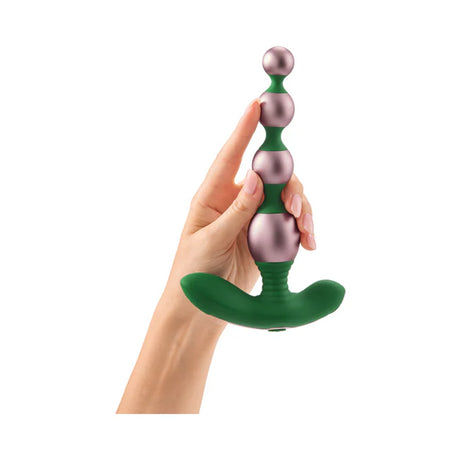 Bougie Beads Vibrating Anal Beads Rose Gold and Green