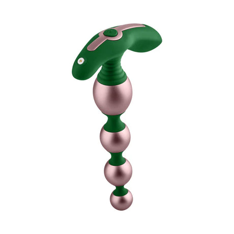 Bougie Beads Vibrating Anal Beads Rose Gold and Green