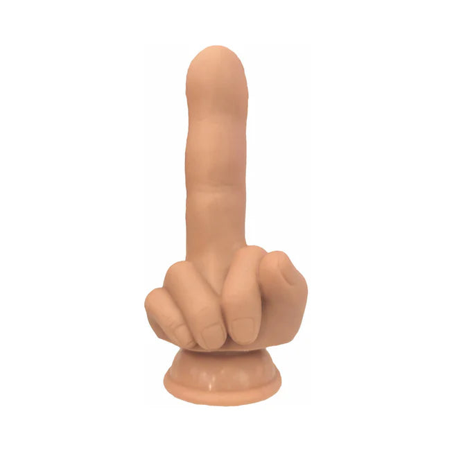 Finger Fest Flip Off Dildo - Beige