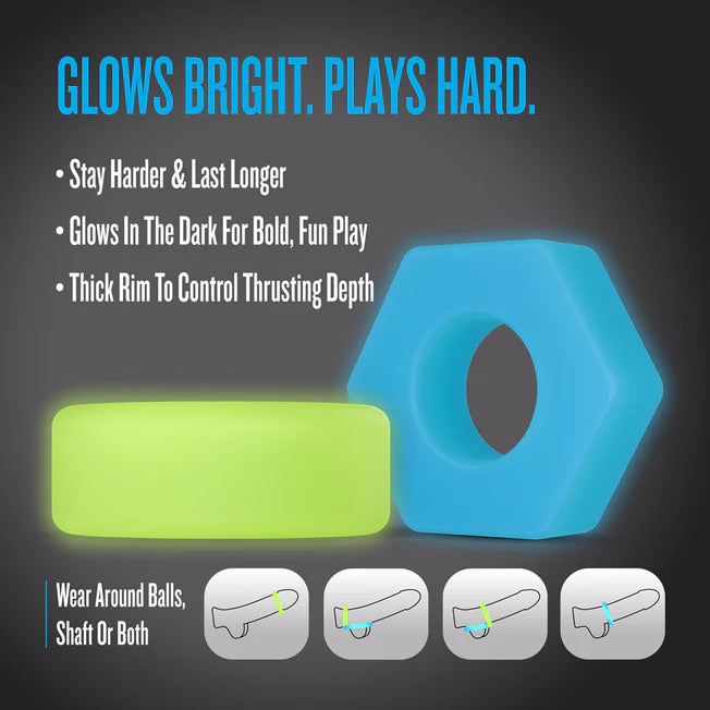 Performance Plus Flash Glow In The Dark Cockrings
