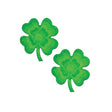 two green glittered four leaf clover nipple pasties 