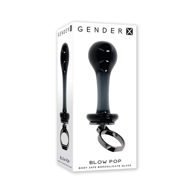 Gender X Blow Pop Black Glass Plug