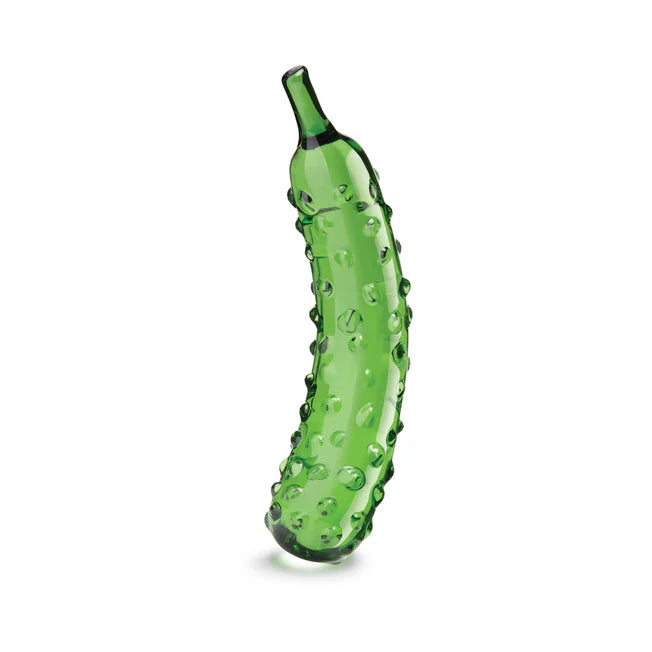 Caressing Cucumber 8.25 in Glass Dildo
