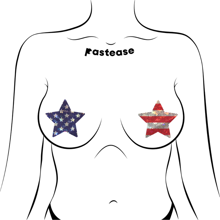 Pastease Glitter Stars & Stripes Patriotic Star Pasties