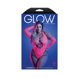 Flashback UV Reactive Rhinestone Fishnet Teddy & Gloves - Queen Size