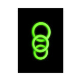 Ouch! Glow in the Dark 3 Piece Cockring Set
