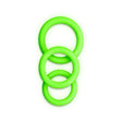 Ouch! Glow in the Dark 3 Piece Cockring Set