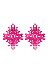 Glow In The Dark Neon Pink Crystal Jeweled Pasties