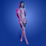 Glow Metamorphic Pink Lace Bodystocking