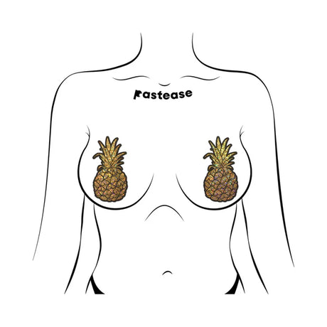 Pastease Gold Glitter Pineapple Nipple Pasties