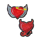 Hearts with Wings, Halo, Horns & Tail Nipple Pasties