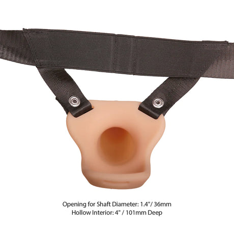 opening of a hollow strap on dildo