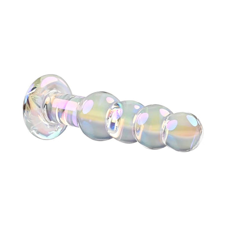 Playboy Jewels Glass Beads Butt Plug - Iridescent