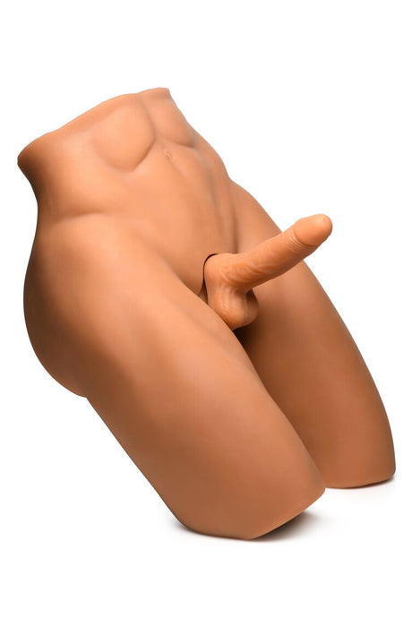 Jock Poseable Torso with Thrusting Posable 7 in. Silicone Dildo
