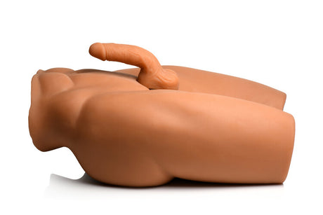 Jock Poseable Torso with Thrusting Posable 7 in. Silicone Dildo