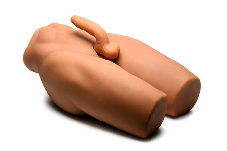 Jock Poseable Torso with Thrusting Posable 7 in. Silicone Dildo