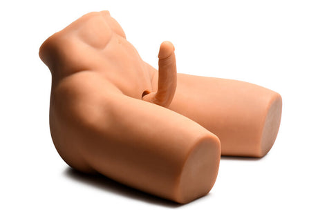 Jock Poseable Torso with Thrusting Posable 7 in. Silicone Dildo