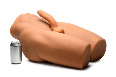 Jock Poseable Torso with Thrusting Posable 7 in. Silicone Dildo
