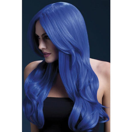 Khloe Long Neon Blue Hair Wig