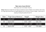 Kixies Lindsay Footless Fishnet Thigh Highs - All Sizes Size Chart